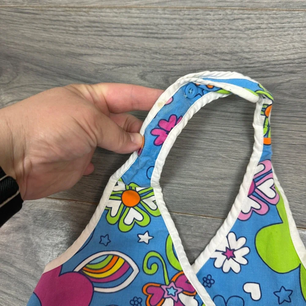 Retro Daisy Floral Halter Dress Girls 8 Hippie Summer Groovy Children's Place - Picture 4 of 14